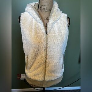 Patagonia Cream/Tan Hooded Sherpa Vest - Women's S
